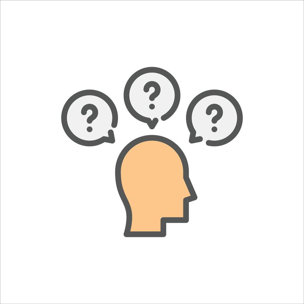 dementia filled outline icon. Alzheimer color line illustration. vector