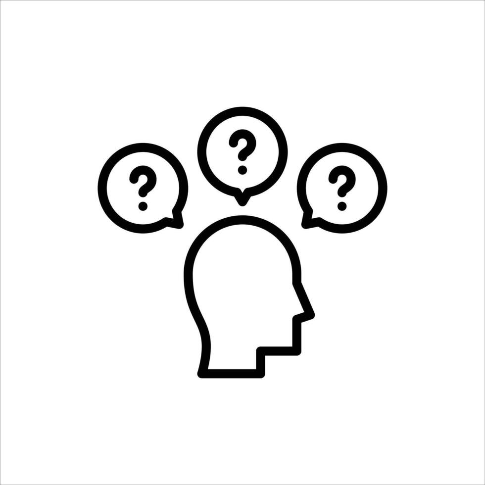 dementia outline icon. Alzheimer black line illustration. vector