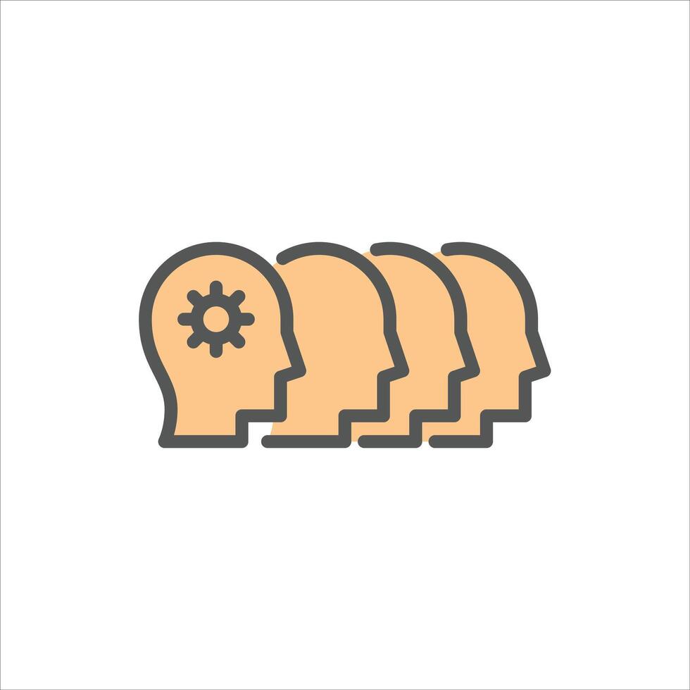 manager filled outline icon. leadership color line illustration. vector