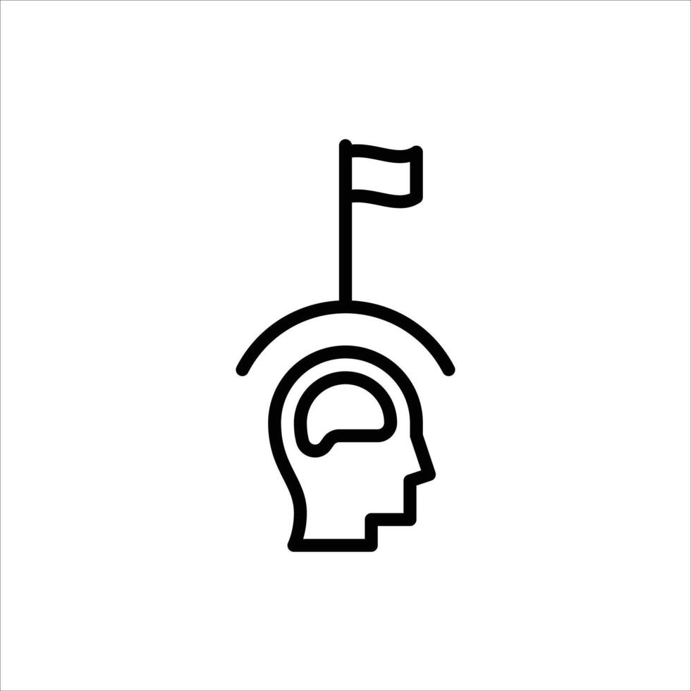 motivation outline icon. confidence black line illustration. vector