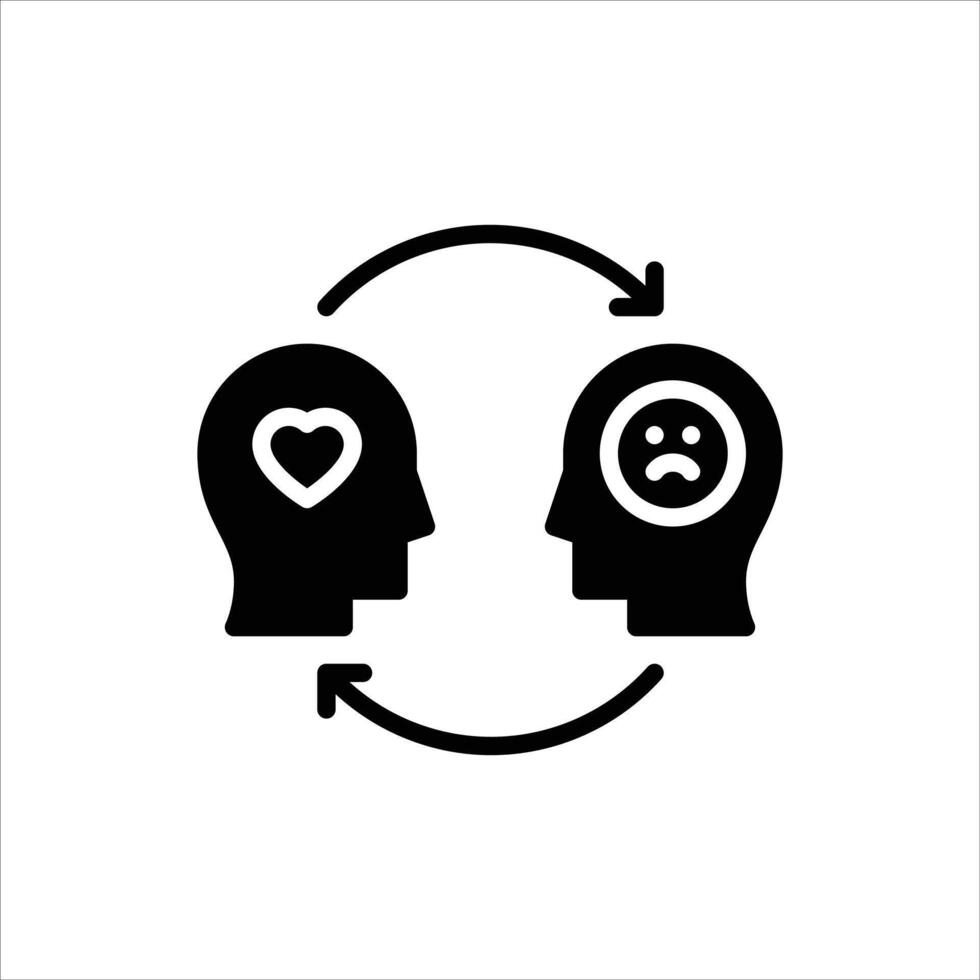 empathy glyph icon. support solid illustration vector