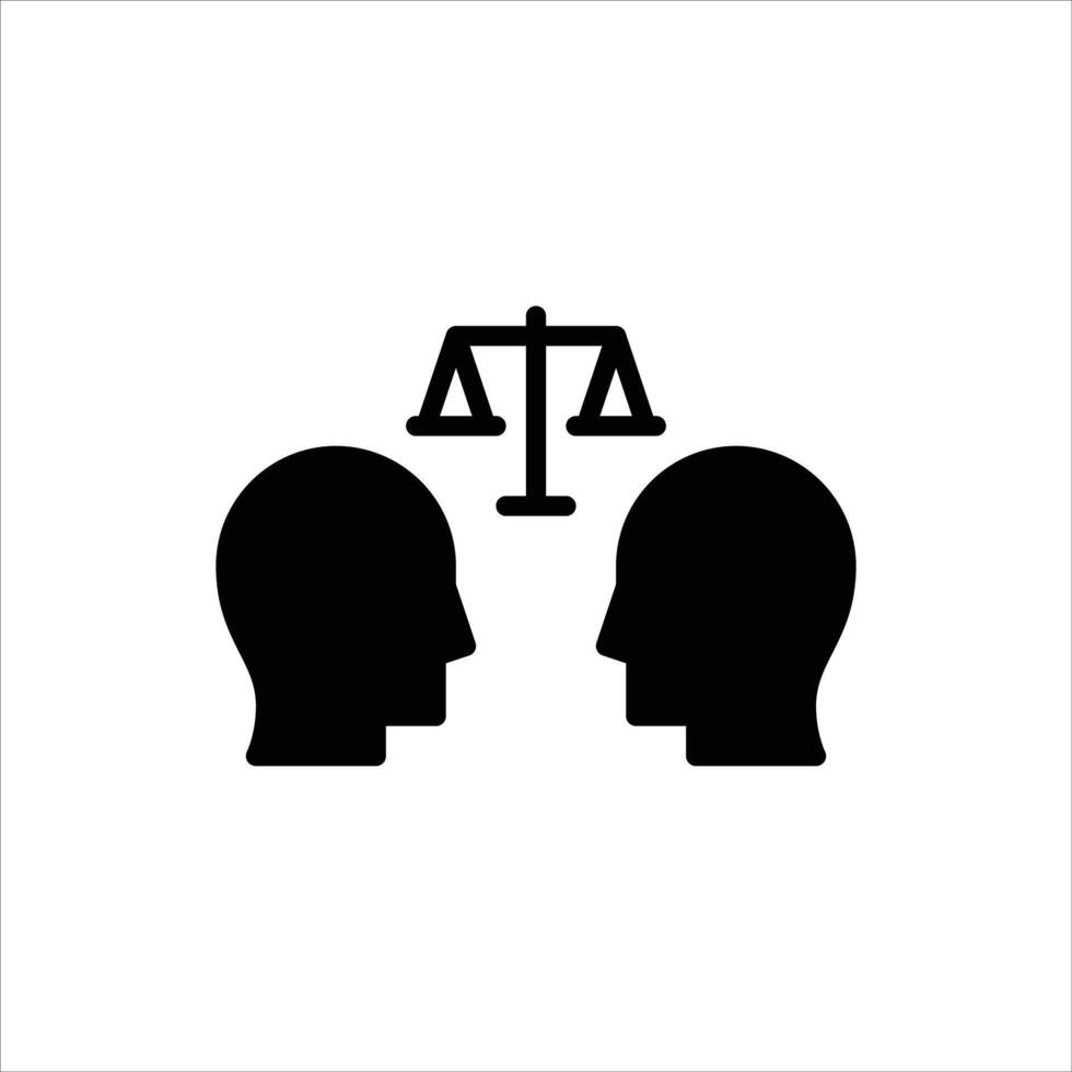 negotiation glyph icon. agreement solid illustration vector