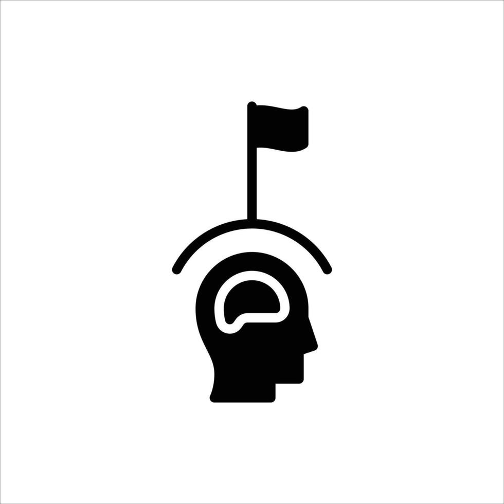 motivation glyph icon. confidence solid illustration vector