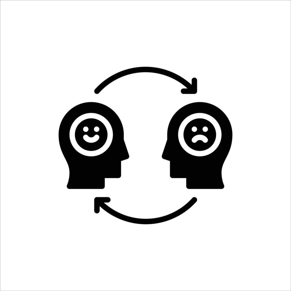 empathy glyph icon. support friend solid illustration vector