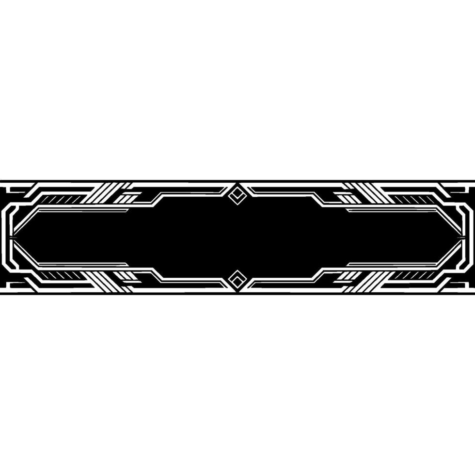 Art Deco Black and White Banner for Text, Elegant vector
