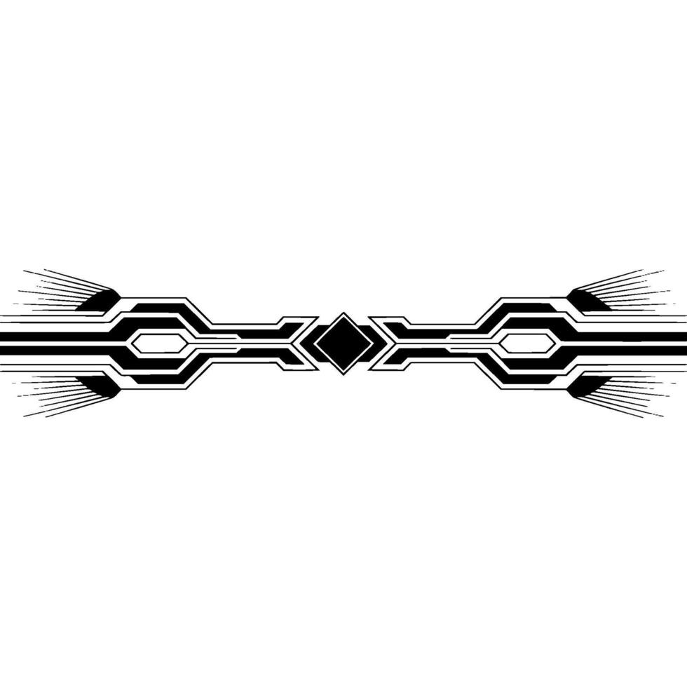 Art Deco Inspired Geometric Border on White vector