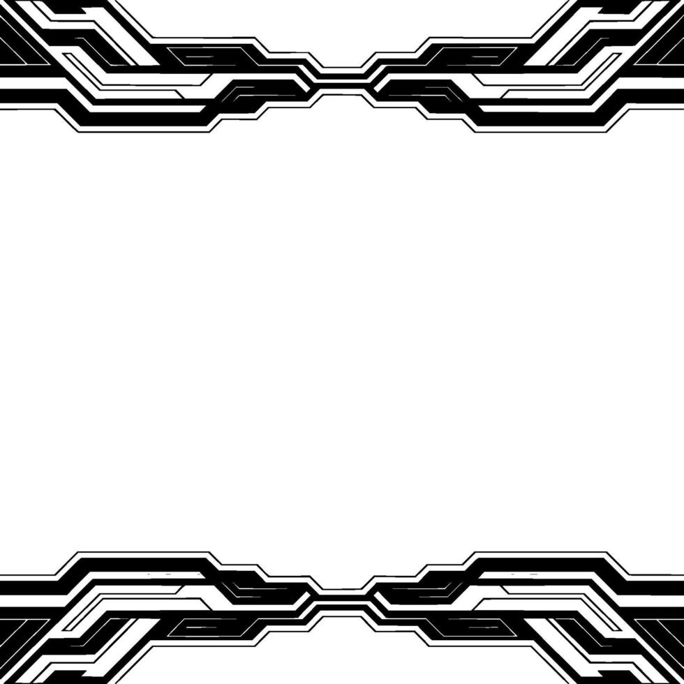 Futuristic Tech Frame, Abstract Circuitry Border , Digital White Background vector