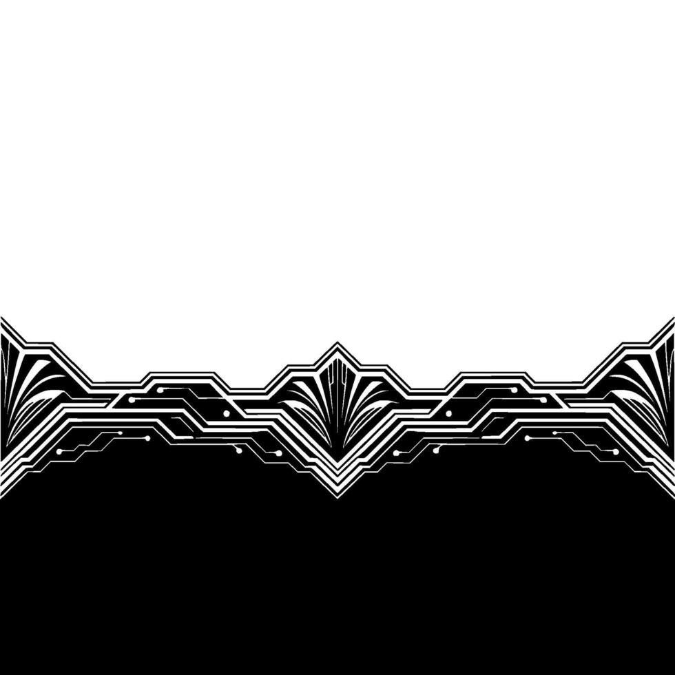 Futuristic Tech Divider Monochrome Circuit Board vector
