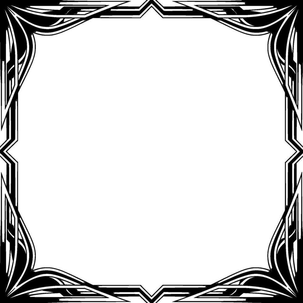 Art Deco Frame, Elegant Geometric , Monochrome Illustration vector