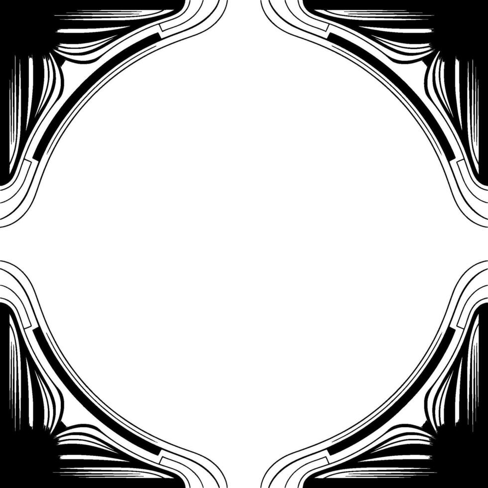 Modern Abstract Frame Geometric Black White Art Deco vector