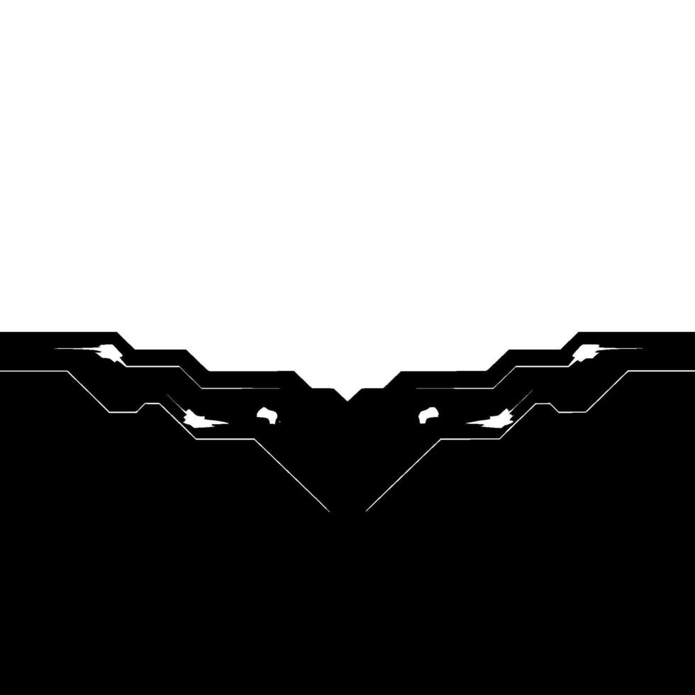 Futuristic Tech Interface Background Black, White, and Geometric . vector