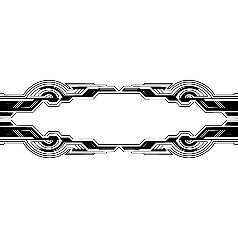 Art Deco Border Frame, Geometric , Minimalist Elegant Style vector