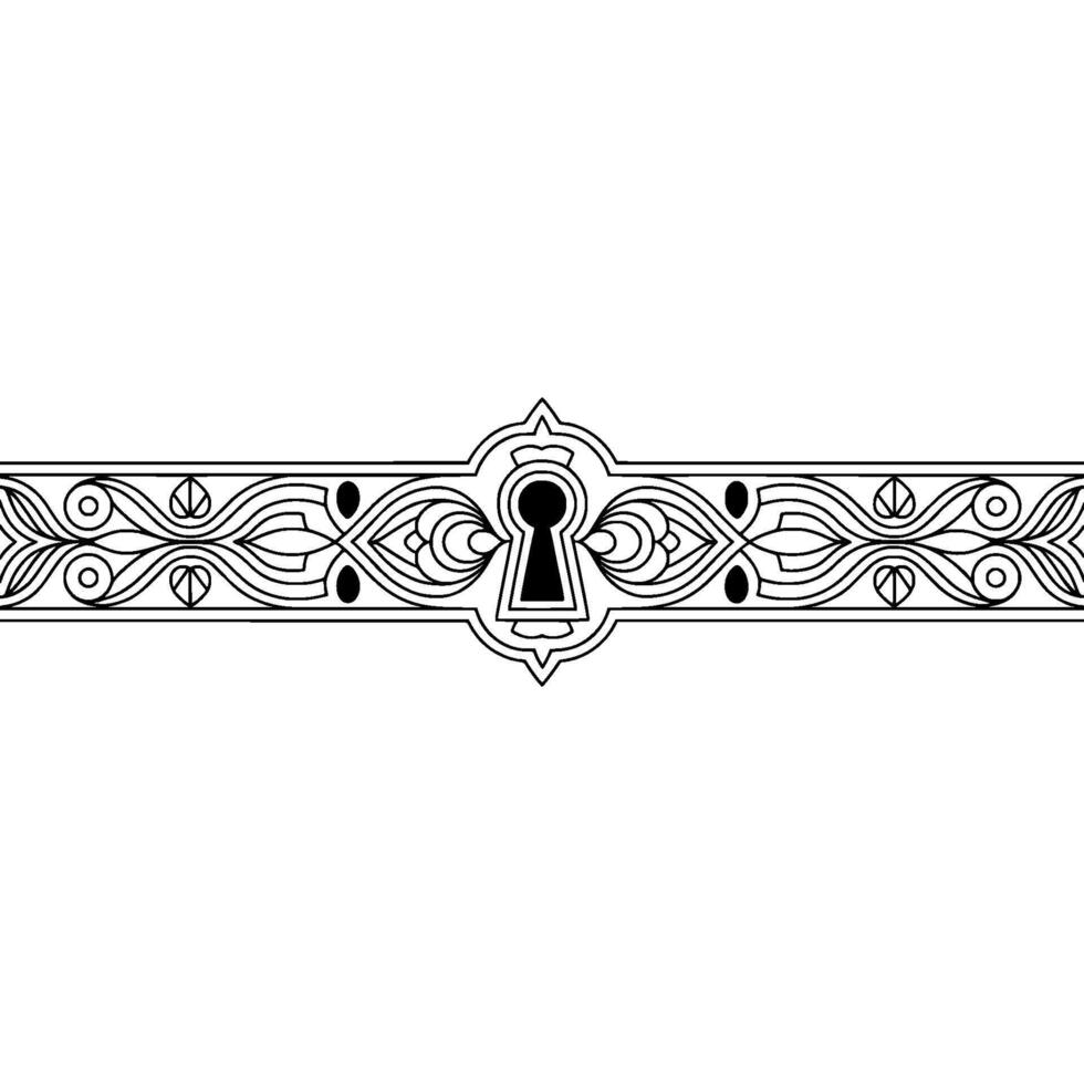 Elegant Keyhole Border Ornamental Decorative Element vector