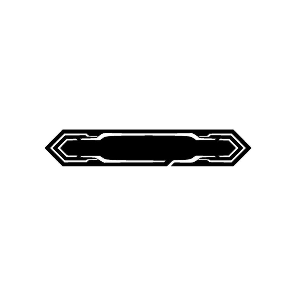Futuristic Black White Lower Third Element vector