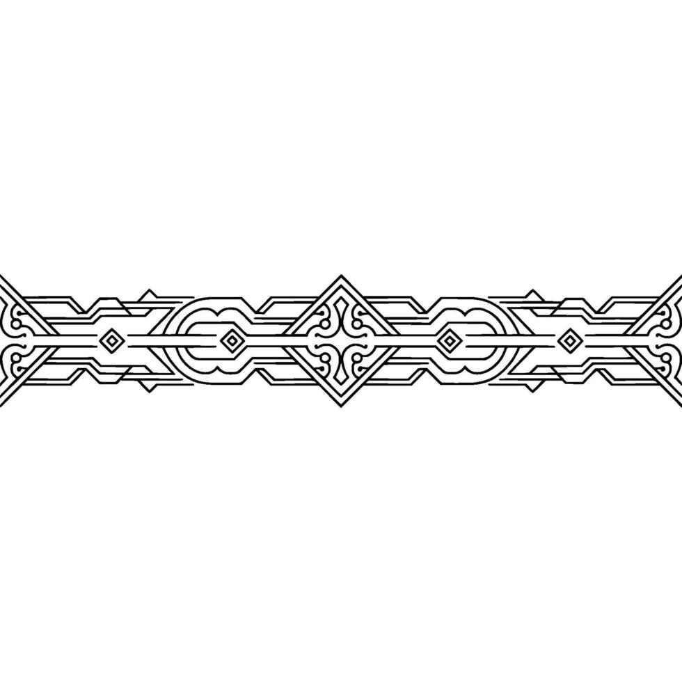 Geometric Line Art Border Minimalist Ornament vector