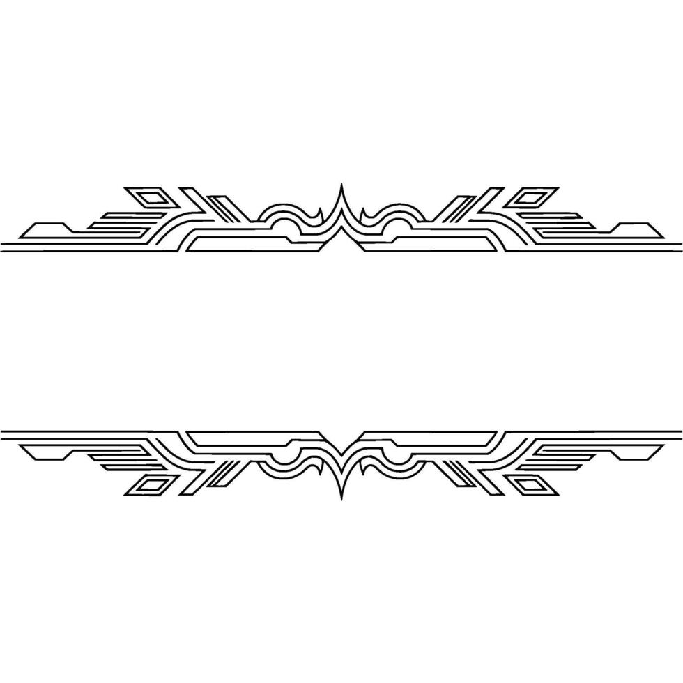Geometric Art Deco Border With Space, vector