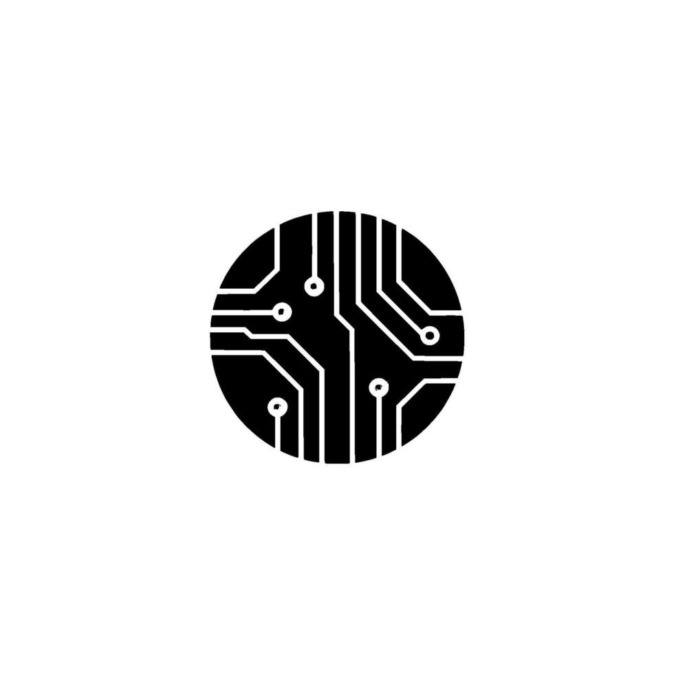 Minimalist Circuit Board on Light Background vector