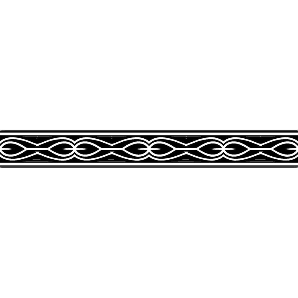Decorative Black and White Seamless Border Elegant vector