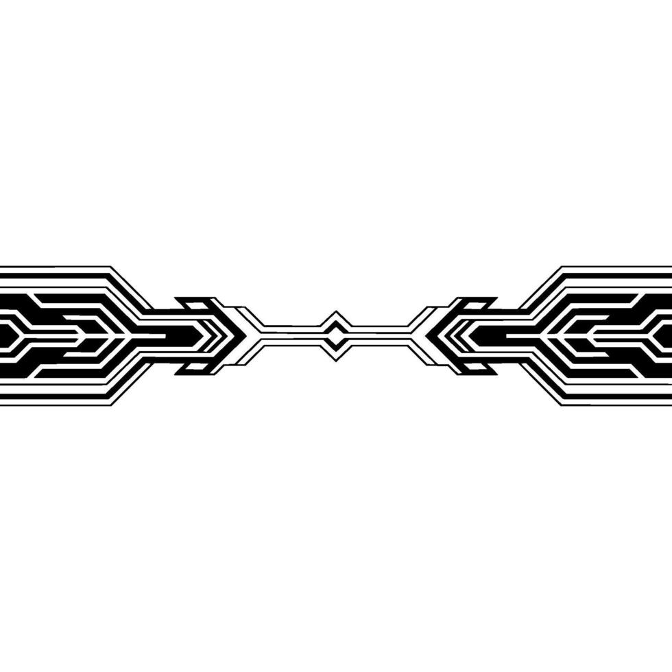 Abstract Geometric Circuitry on White Background vector