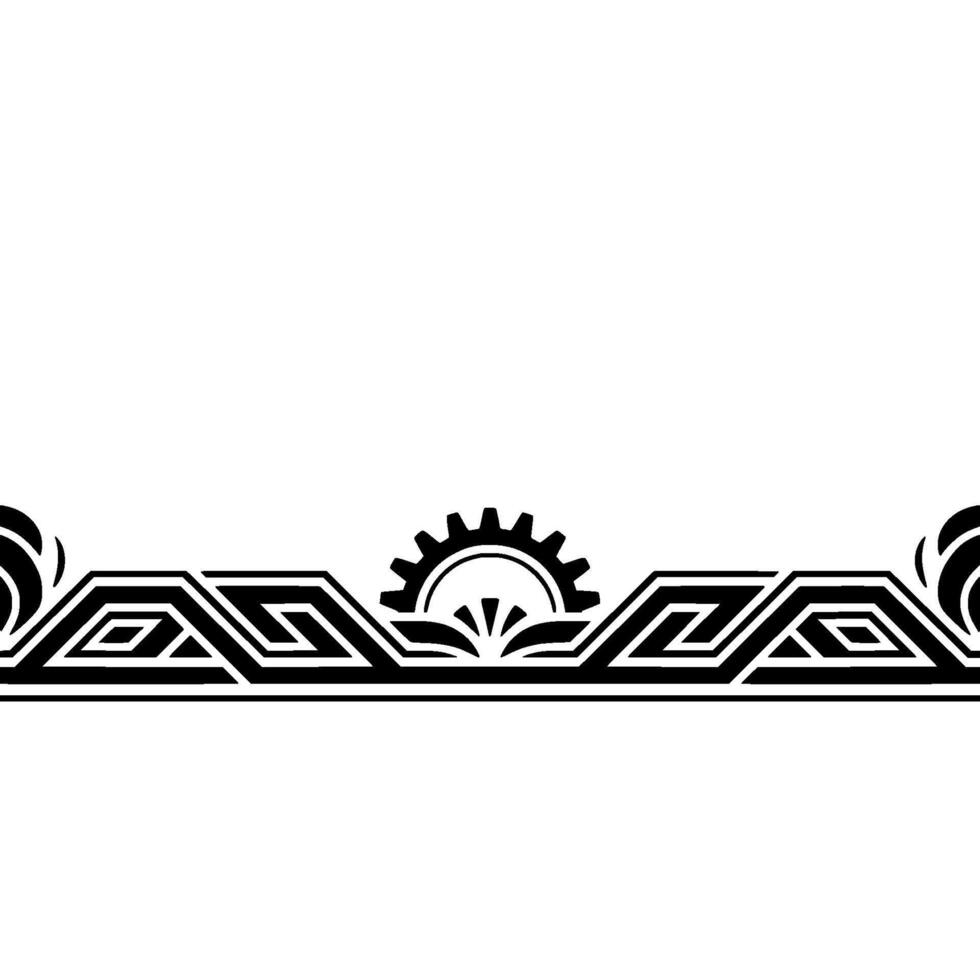 Geometric Border With Gear Element on Gradient Background vector