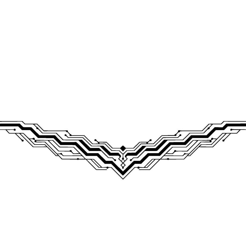 Abstract Tech Circuit Border, Minimalist , White Space vector