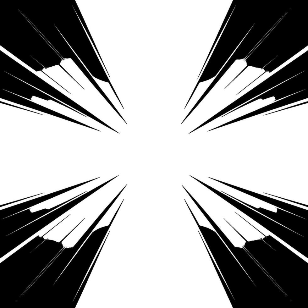 Abstract Black and White Speed Lines Background vector