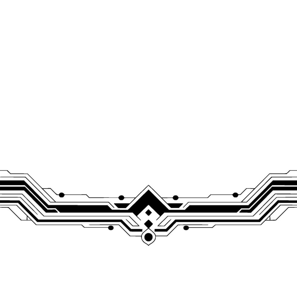 Futuristic Circuitry Border Minimalist Tech on Gradient Background vector