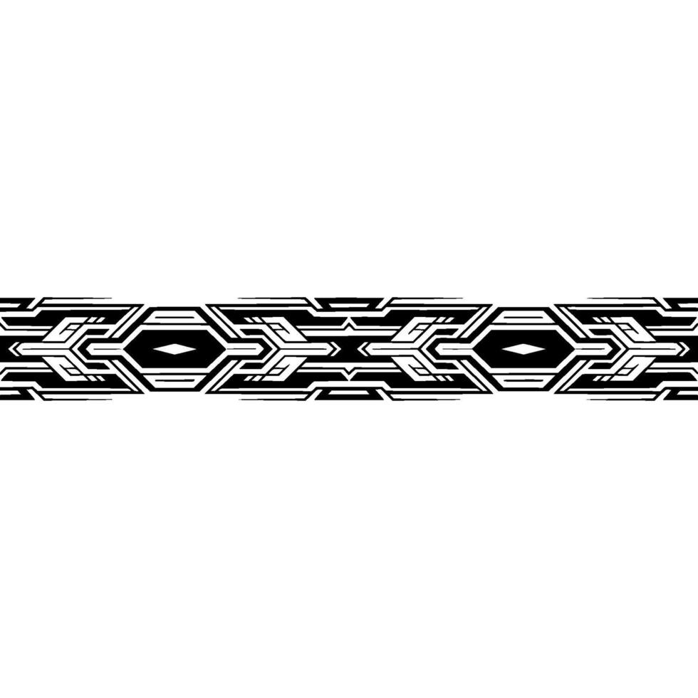 Geometric Black and White Border , Art Deco Style, Repeating Pattern vector