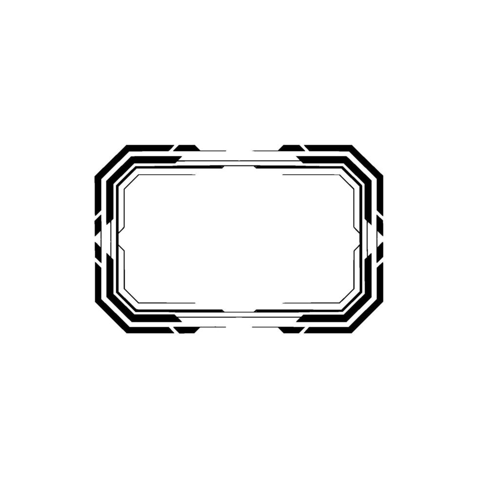 Futuristic Tech Frame on Light Gray Background Interface vector