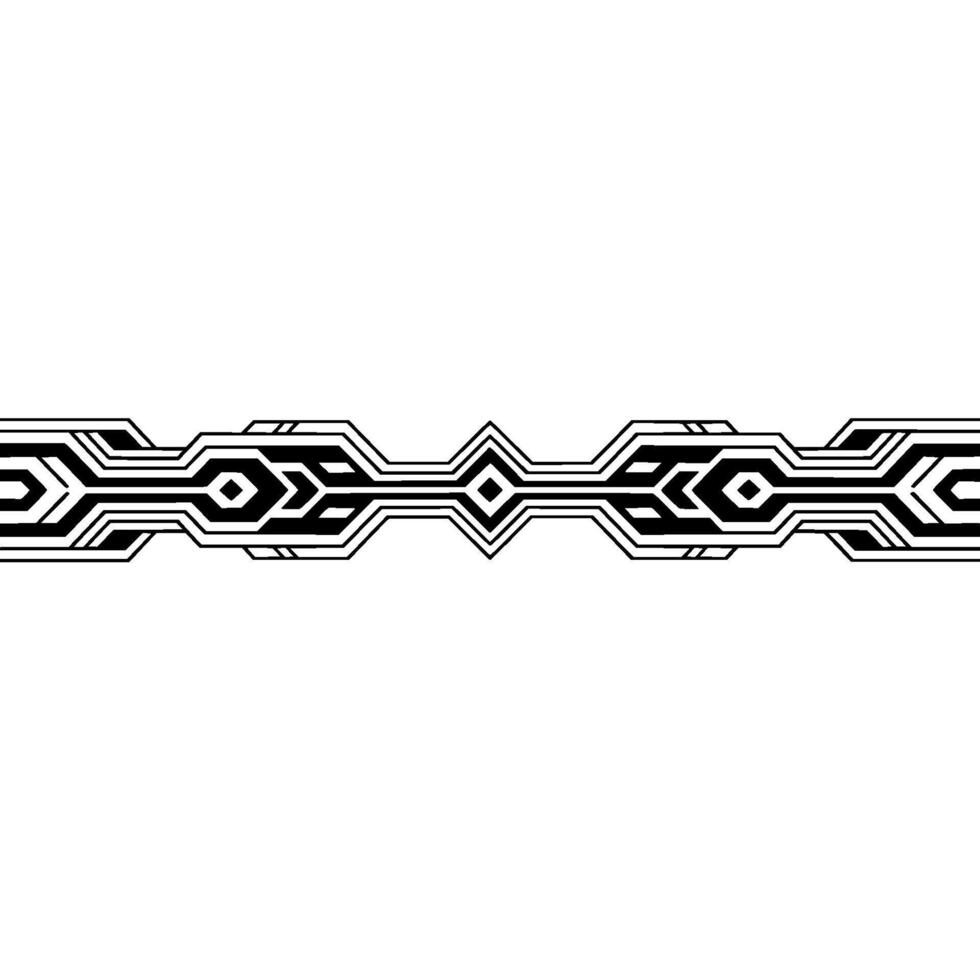 Geometric Border Element Black White Abstract vector