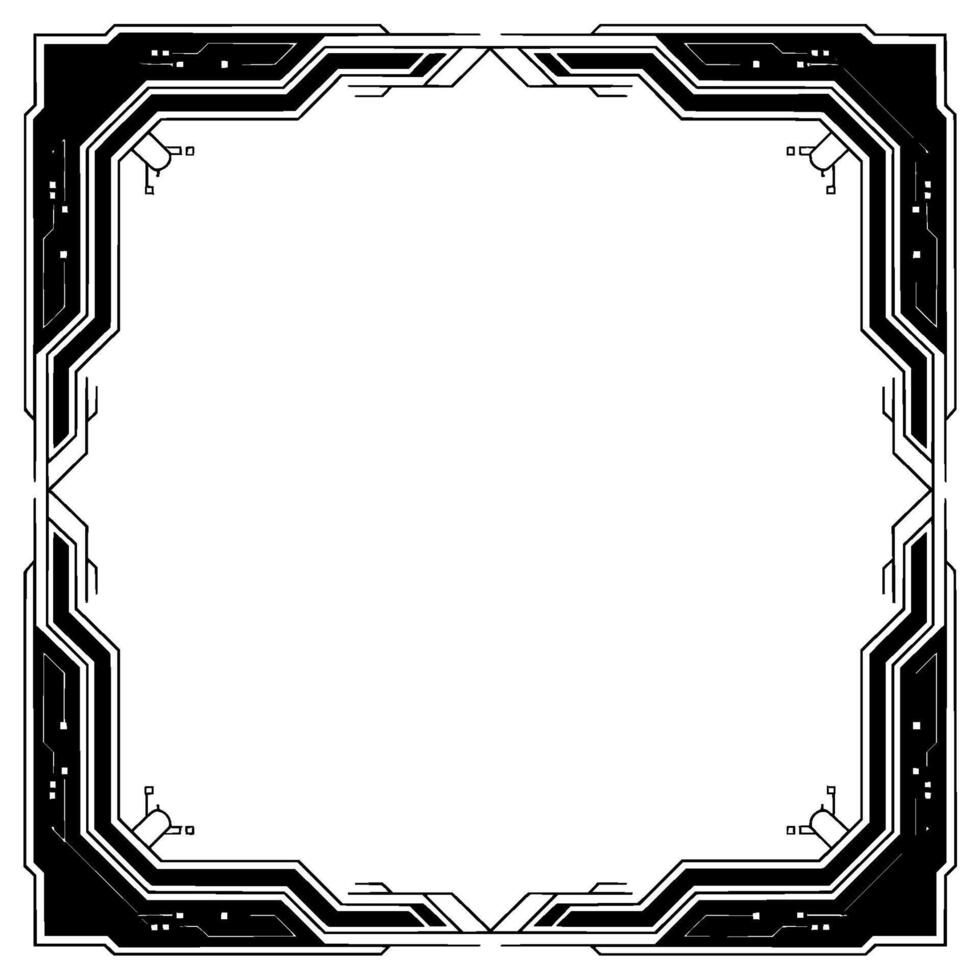 Futuristic Tech Frame With Gradients, Space for Text vector
