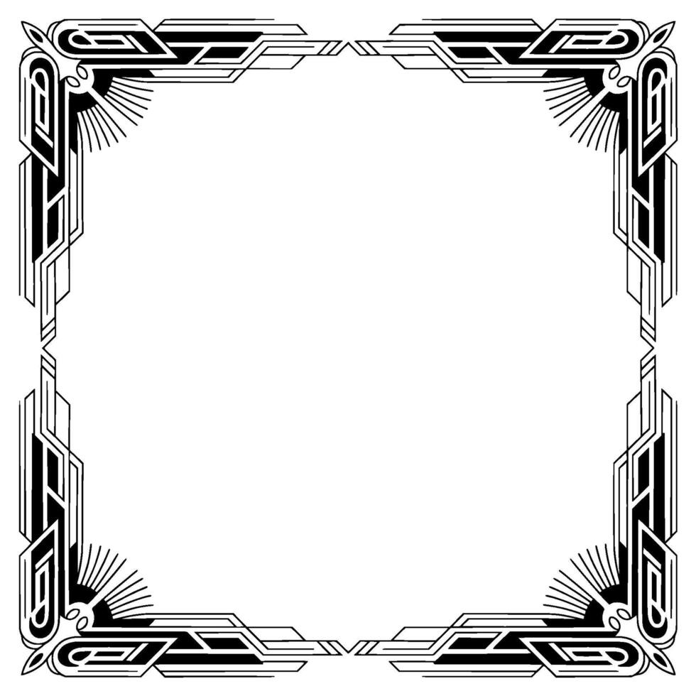 Elegant Art Deco Frame With Open Space, Vintage , Decorative Border vector