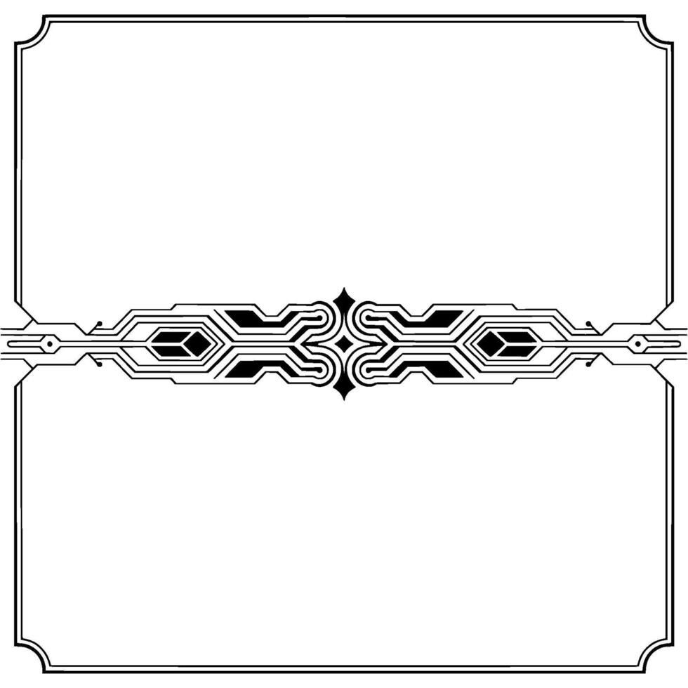 Futuristic Tech Frame With Circuit Board Elements vector
