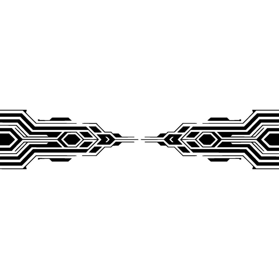 Abstract Tech Circuit Board Elements on Gradient Background vector
