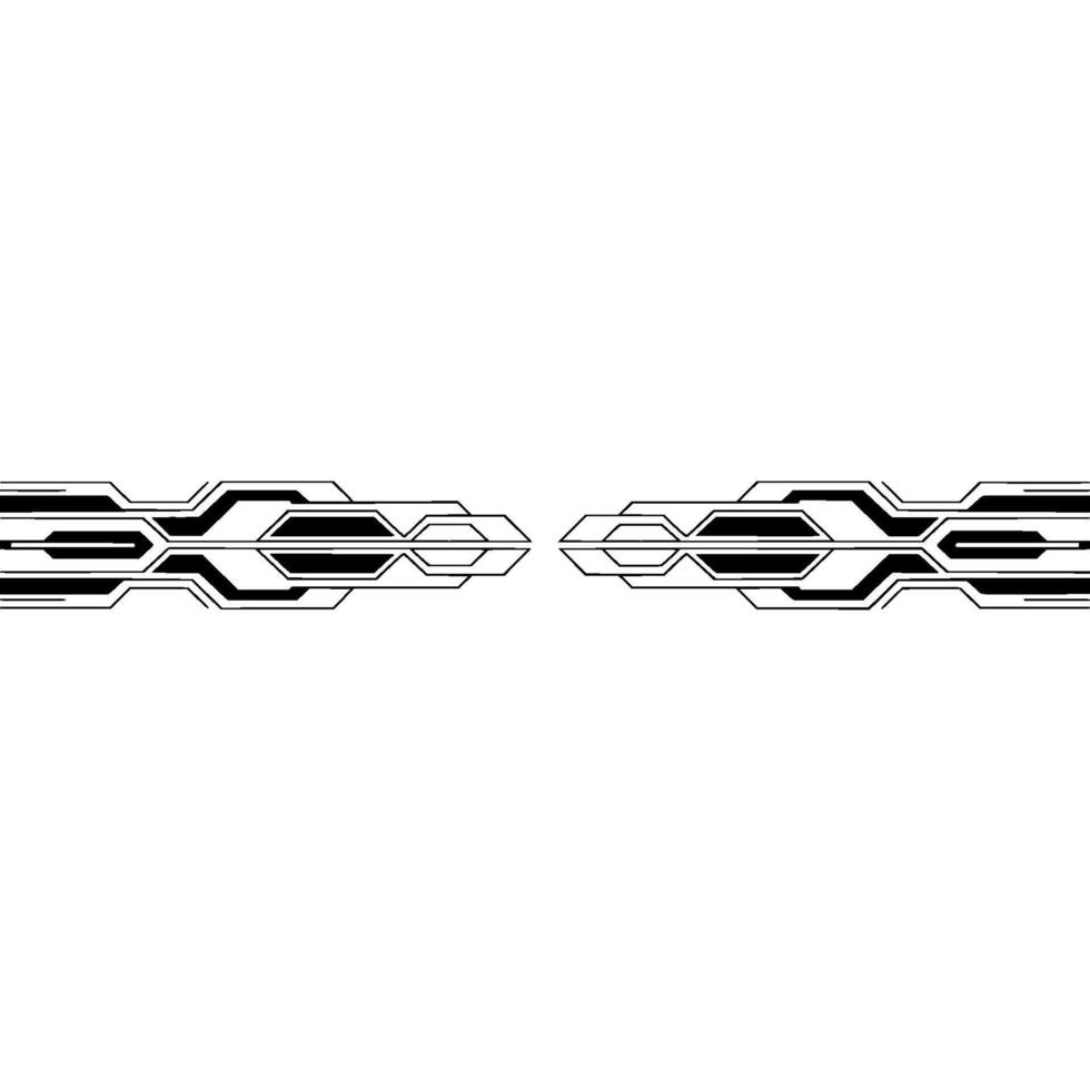 Abstract Tech Symmetrical Lines Circuitry on White vector