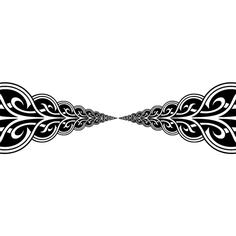 Abstract Black and White Celtic Knotwork Border vector