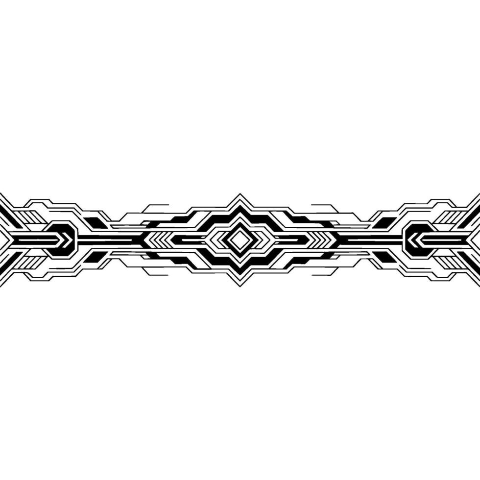 Abstract Tech Circuit Border Modern Geometric on Gray vector