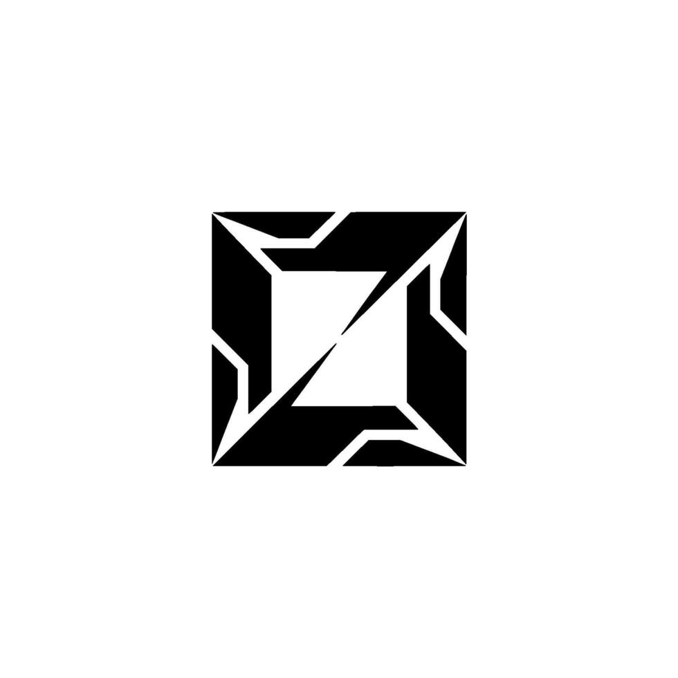 Abstract Black And White Geometric Square vector