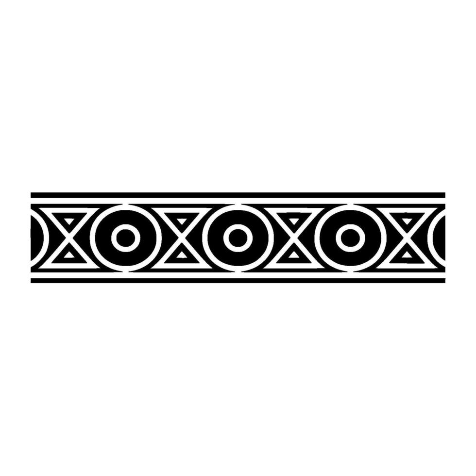 Geometric Border Monochromatic Abstract Pattern For Graphics vector