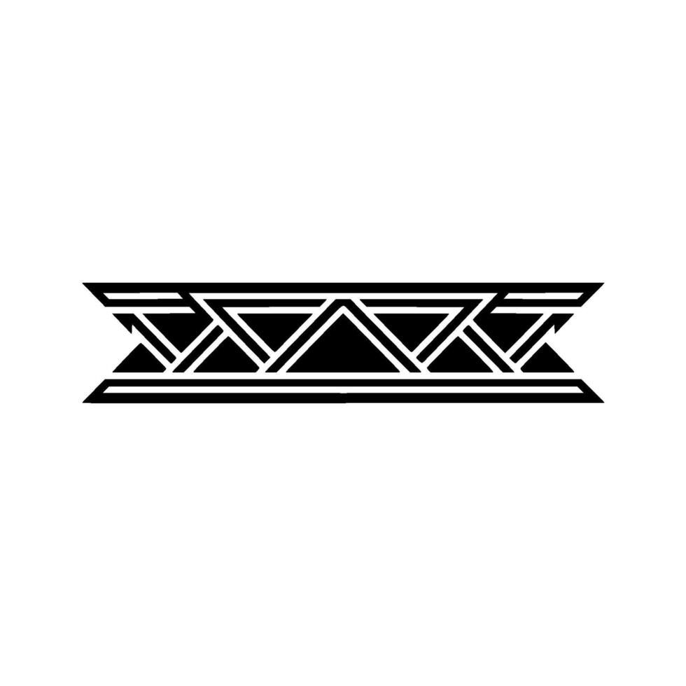Abstract Truss Structure Minimalist Black On White vector