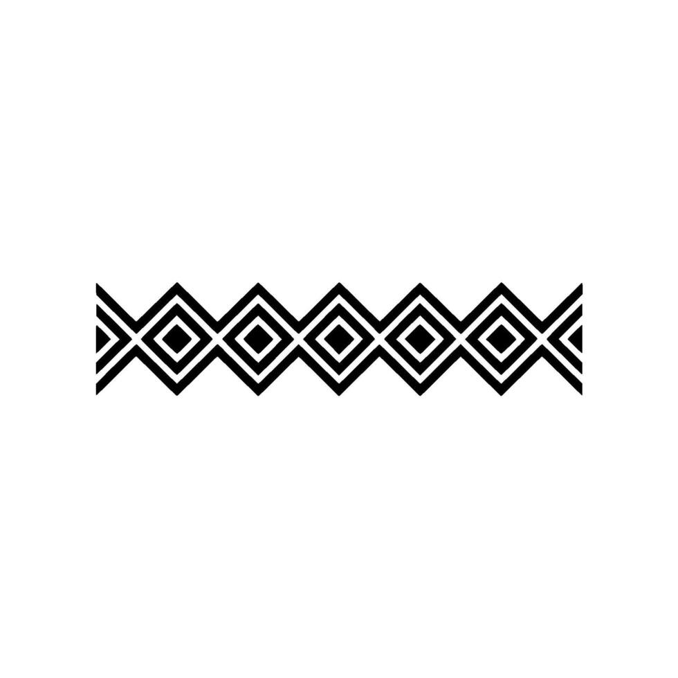 Geometric Diamond Pattern Border, Modern, Minimalist, Black White vector