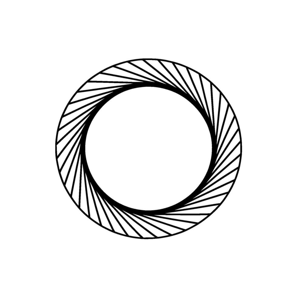 Black White Geometric Circle On White Background vector