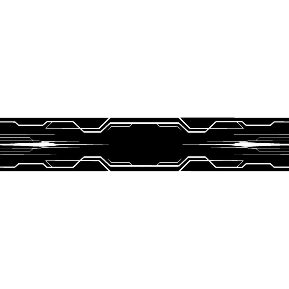 Futuristic Black And White Tech Banner vector
