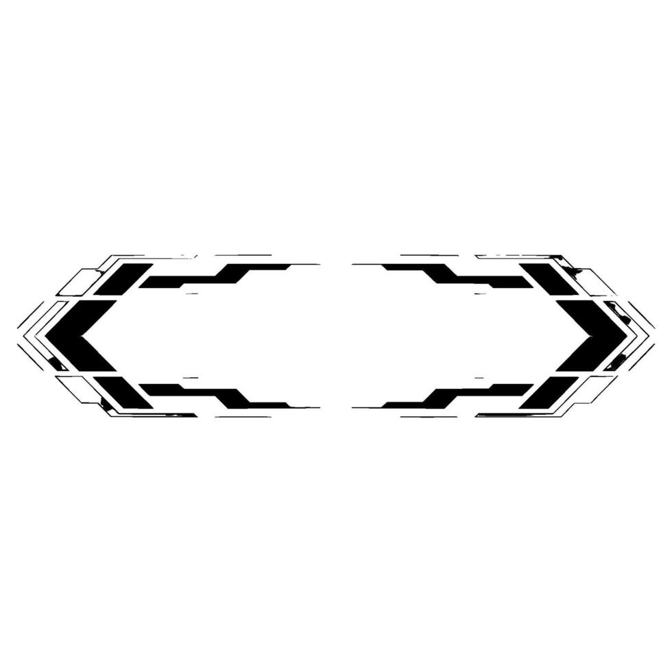 Abstract Tech Border Futuristic Frame, Minimalist, Modern vector