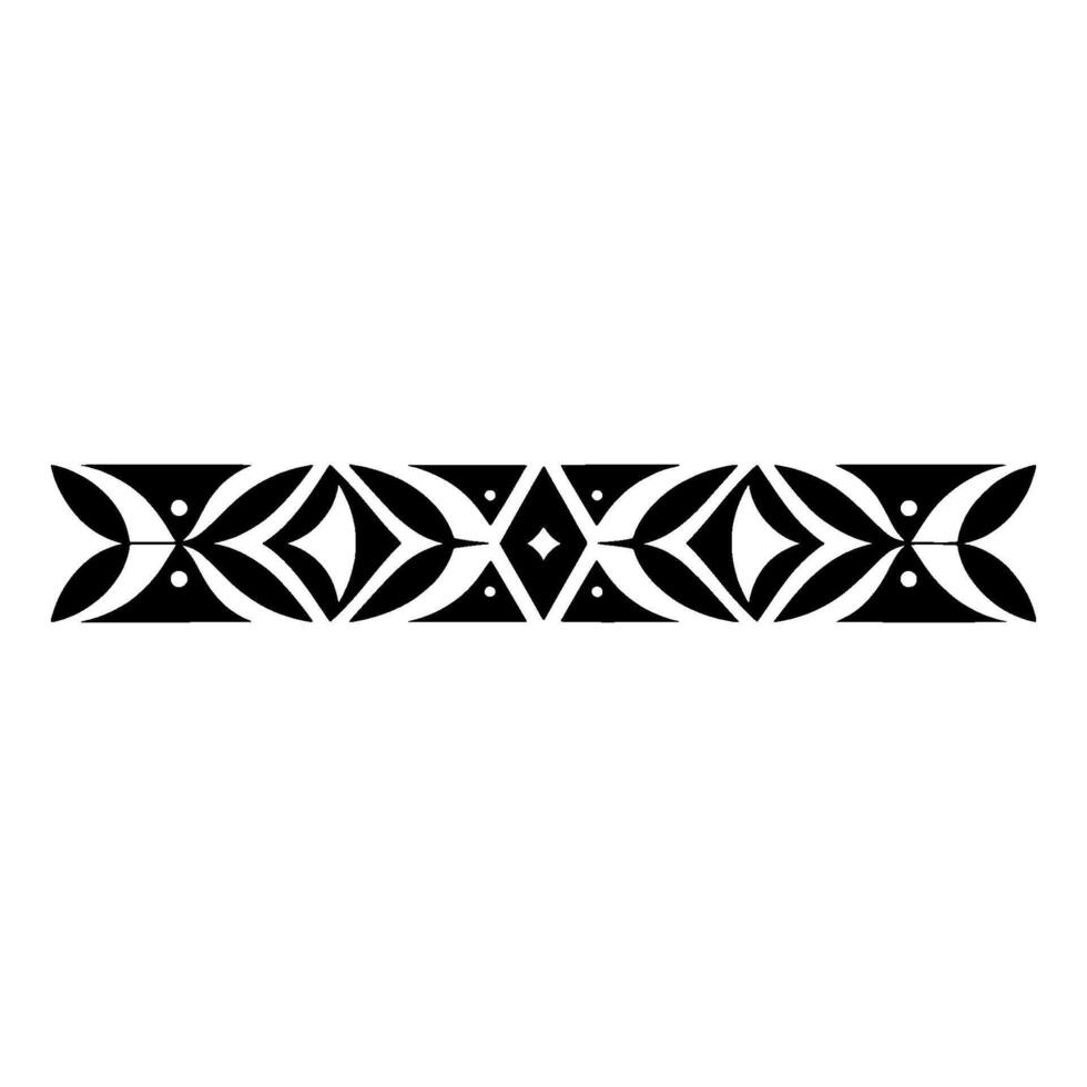 Abstract Geometric Black And White Border, Seamless Pattern vector