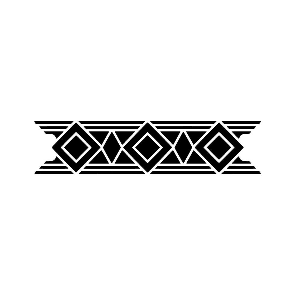Geometric Black White Border, Abstract Art Deco, Decorative Element vector