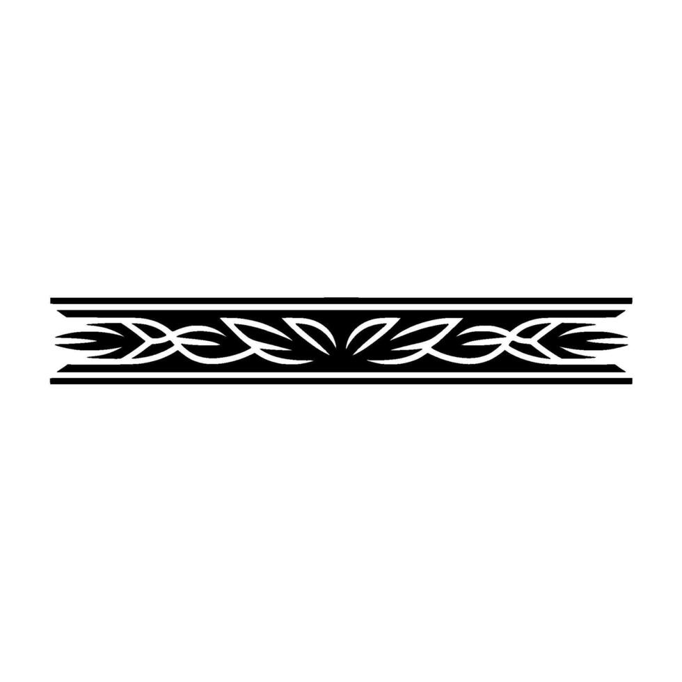 Elegant Black Border With Leaf Elements On White Background vector