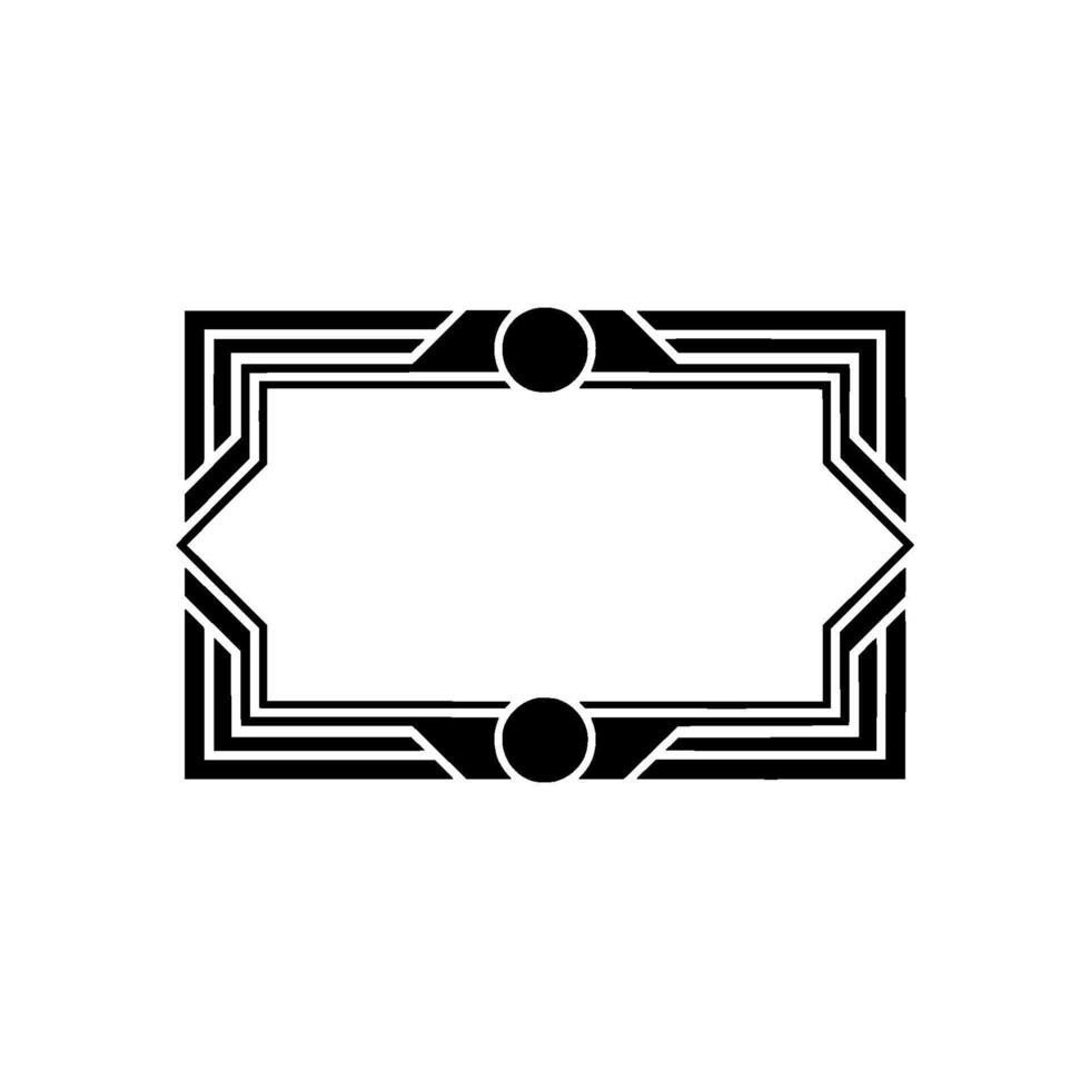 Art Deco Frame, Minimalist, Elegant Label Or Badge vector