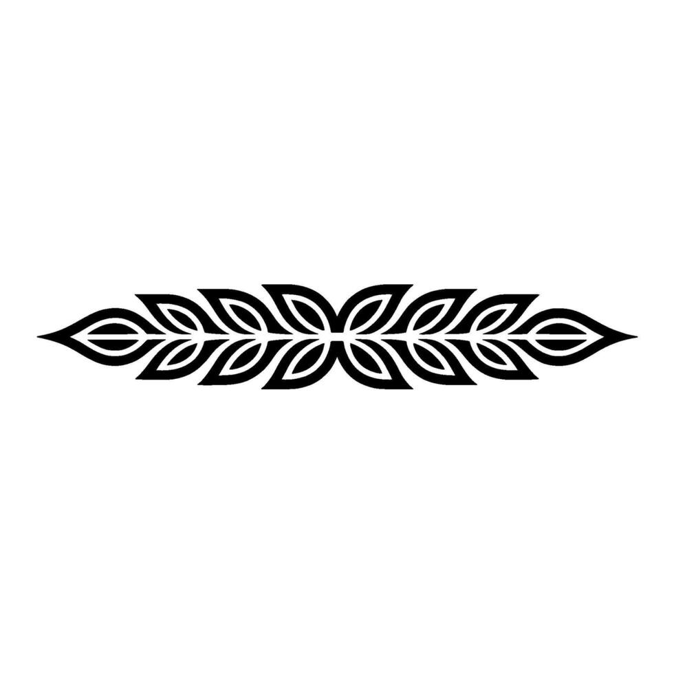 Minimalist Black Leafy Pattern On White Background vector