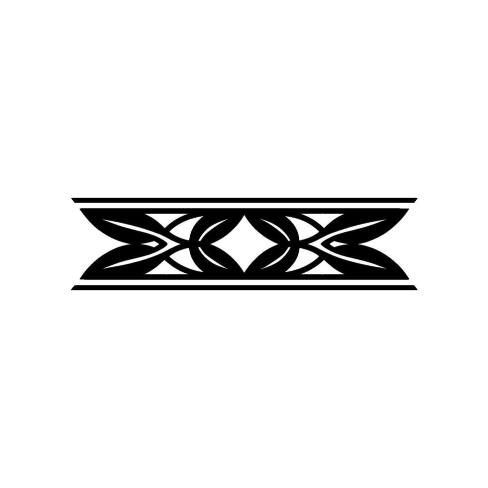 Minimalist Leaf Motif Border Element, Modern Abstract Art vector